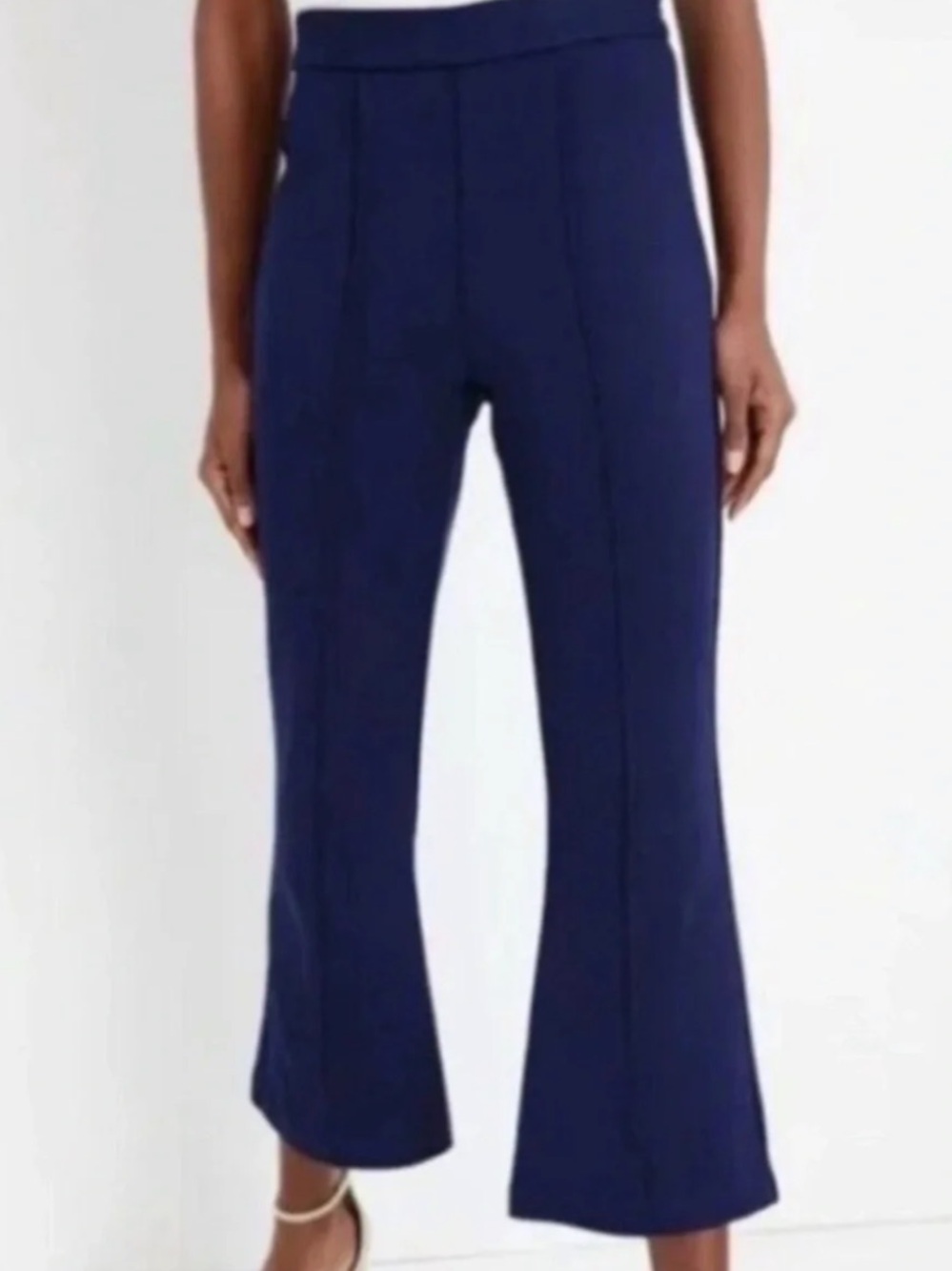 Tuckernuck Navy Boot-Cut Seam-Front Pants